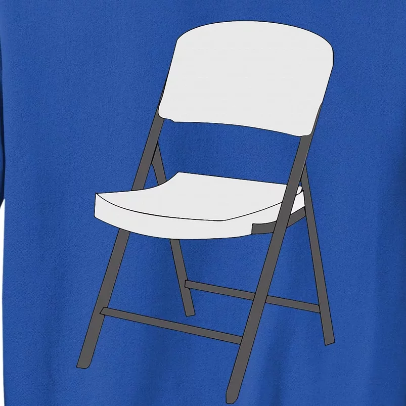 White Folding Chair Tall Sweatshirt