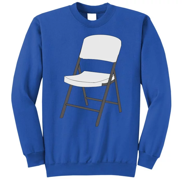 White Folding Chair Tall Sweatshirt