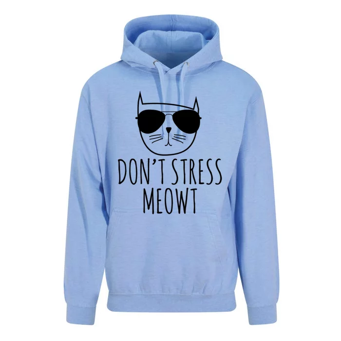 Wo Funny Cat Meaningful Gift Dont Stress Meowt Cute Cat Lover Gift Unisex Surf Hoodie