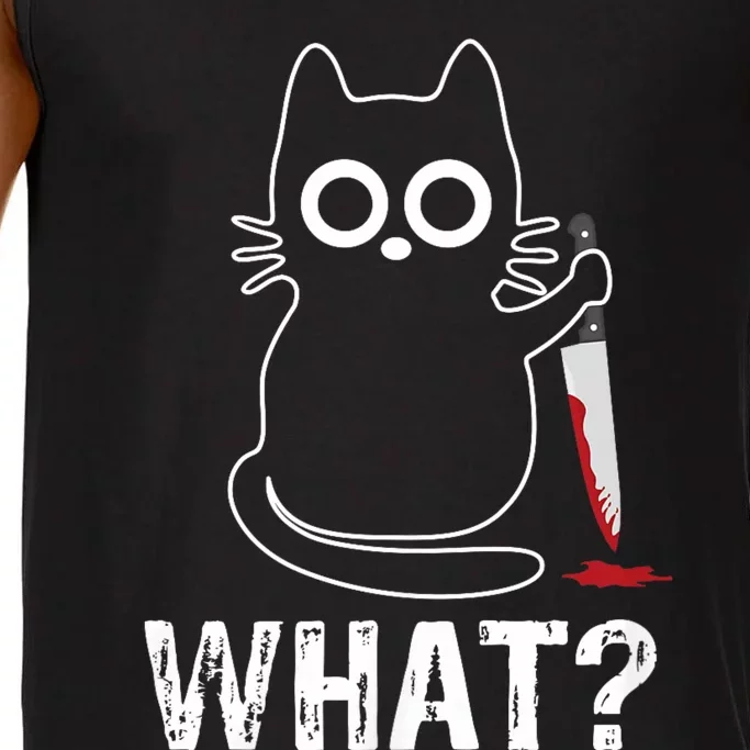 What? Funny Cat With Knife Graphic Design Comfort Colors® Tank Top