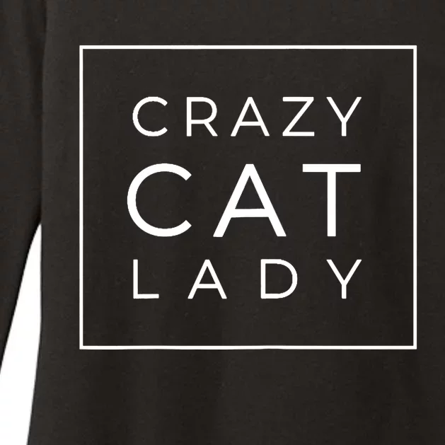 Wo Funny Crazy Cat Lady Gift, Cute Cat Lover Cozy Womens CVC Long Sleeve Shirt