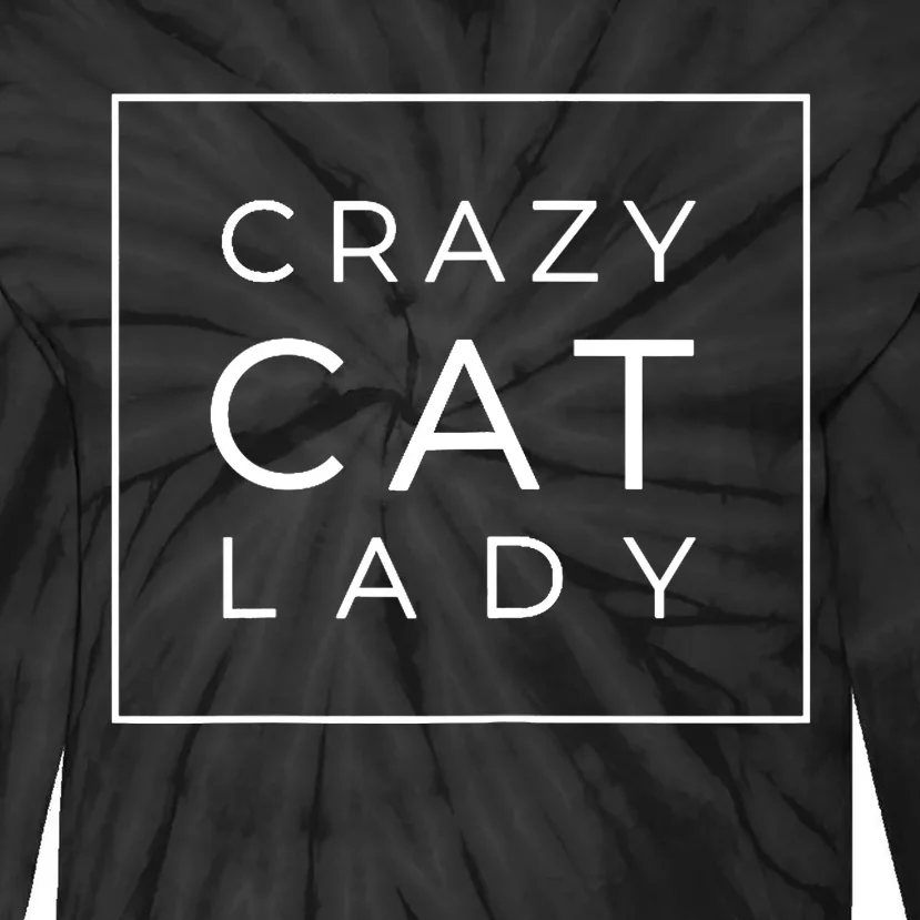 Wo Funny Crazy Cat Lady Gift, Cute Cat Lover Cozy Tie-Dye Long Sleeve Shirt