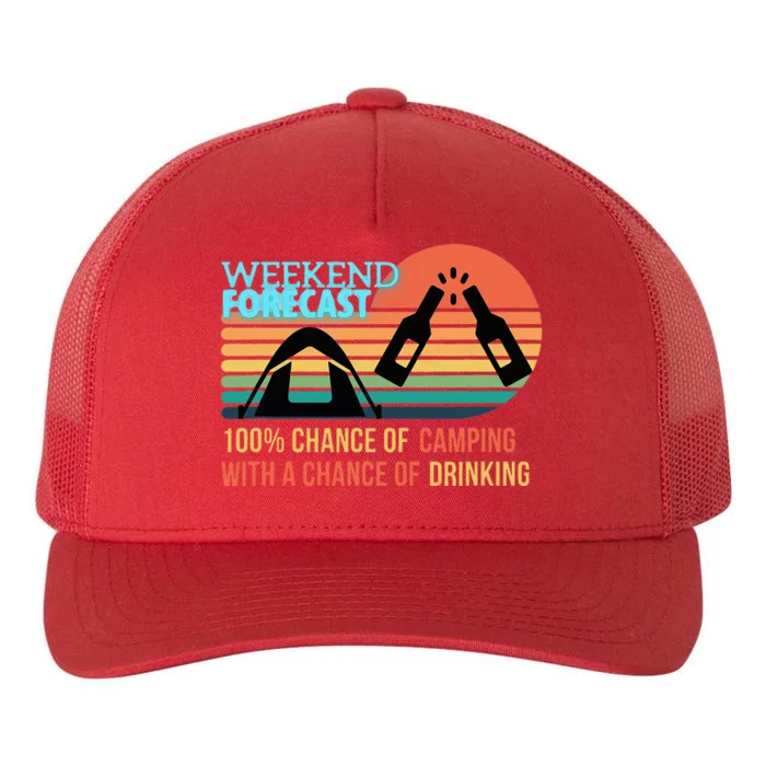 Weekend Forecast Camping With A Chance Of Drinking Yupoong Adult 5-Panel Trucker Hat