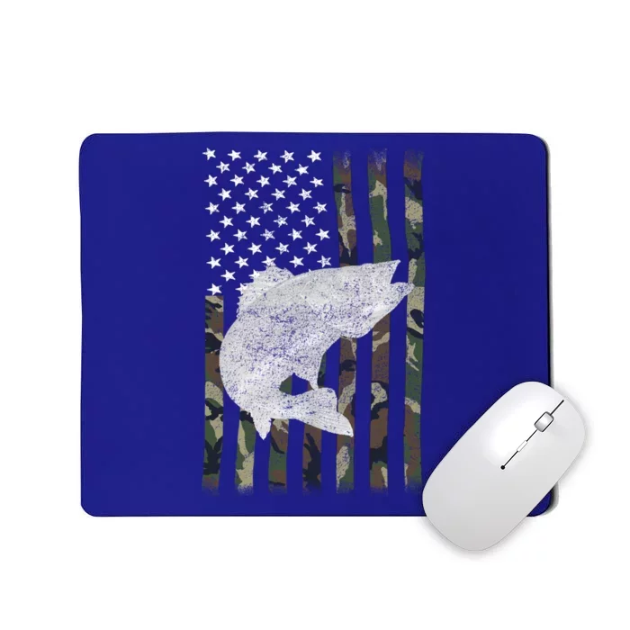 Walleye Fishing Camouflage Flag Angler Gift Mousepad