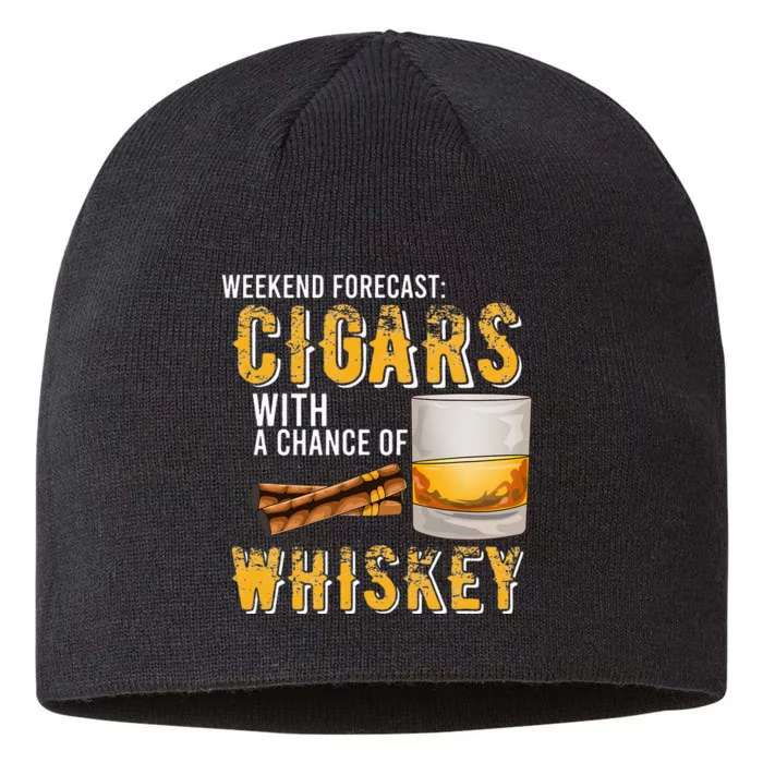 Weekend Forecast Cigars With Chance Of Whiskey Gifts 8 1/2in Sustainable Knit Beanie