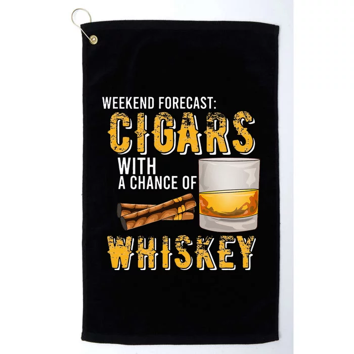 Weekend Forecast Cigars With Chance Of Whiskey Gifts Platinum Collection Golf Towel