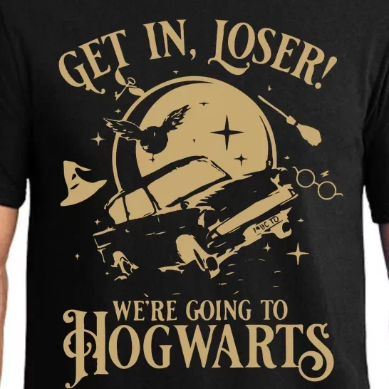 Wizard Flying Car Get In Loser Were Going To Hogwart Pajama Set