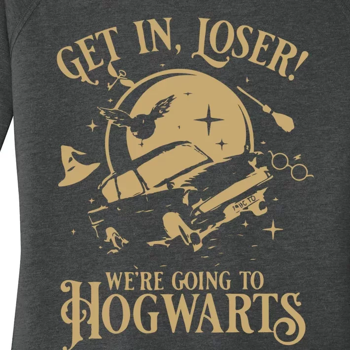 Wizard Flying Car Get In Loser Were Going To Hogwart Women's Perfect Tri Tunic Long Sleeve Shirt