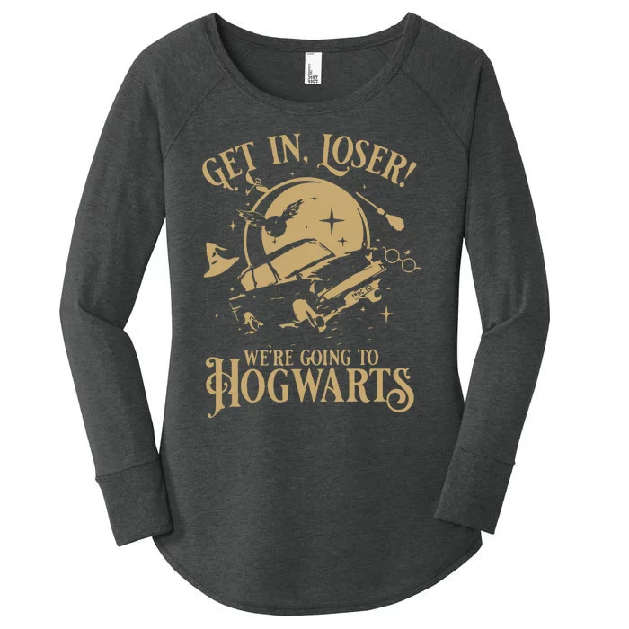 Wizard Flying Car Get In Loser Were Going To Hogwart Women's Perfect Tri Tunic Long Sleeve Shirt