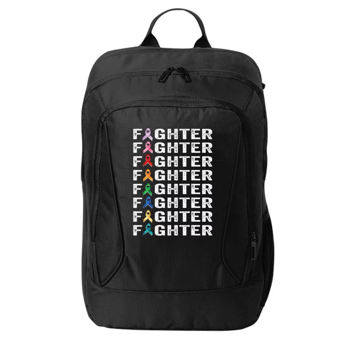 Warrior Fighter Cancer Survivor Awareness World Cancer Day City Backpack