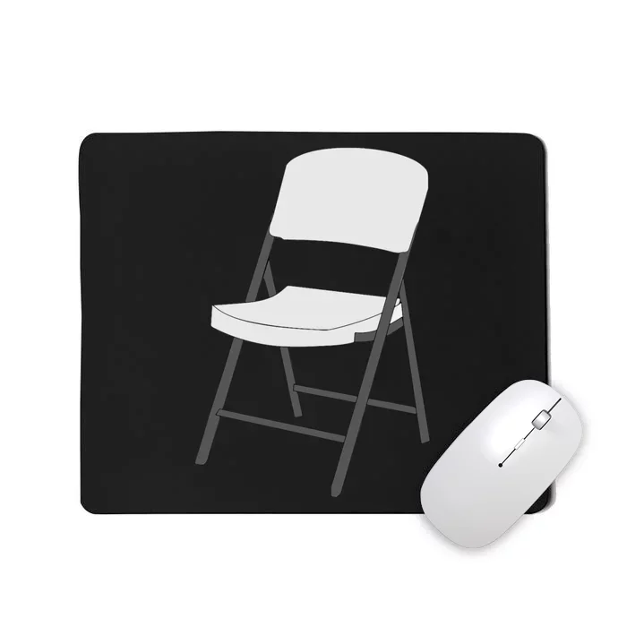 White Folding Chair Mousepad