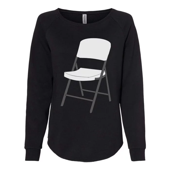 White Folding Chair Womens California Wash Sweatshirt