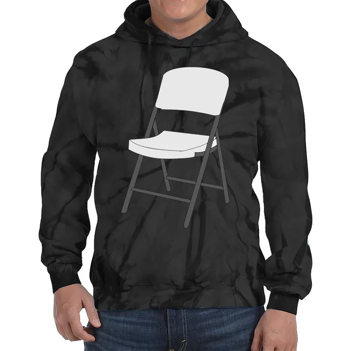 White Folding Chair Tie Dye Hoodie