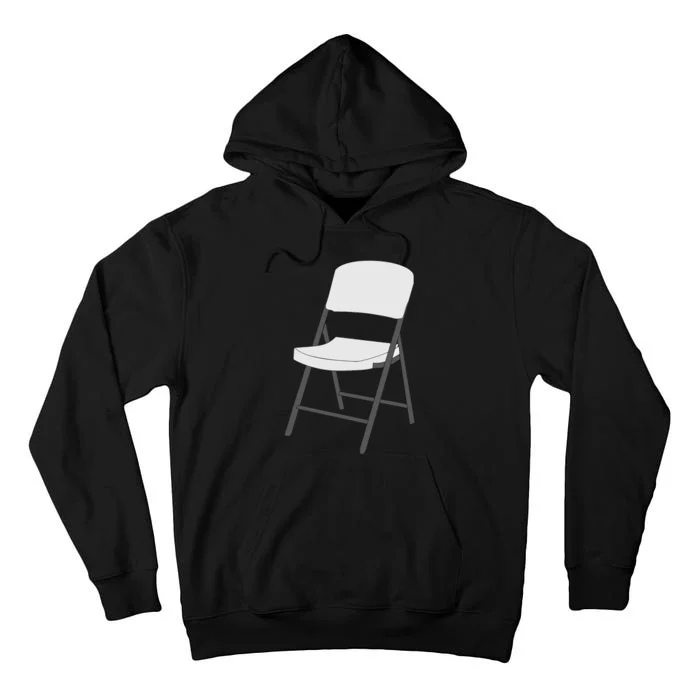 White Folding Chair Tall Hoodie