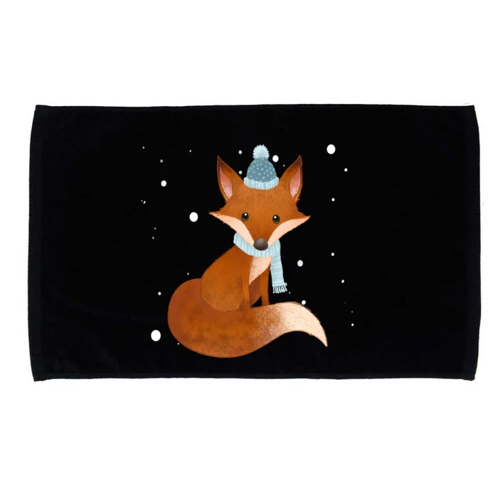 Winter Fox Cute Microfiber Hand Towel