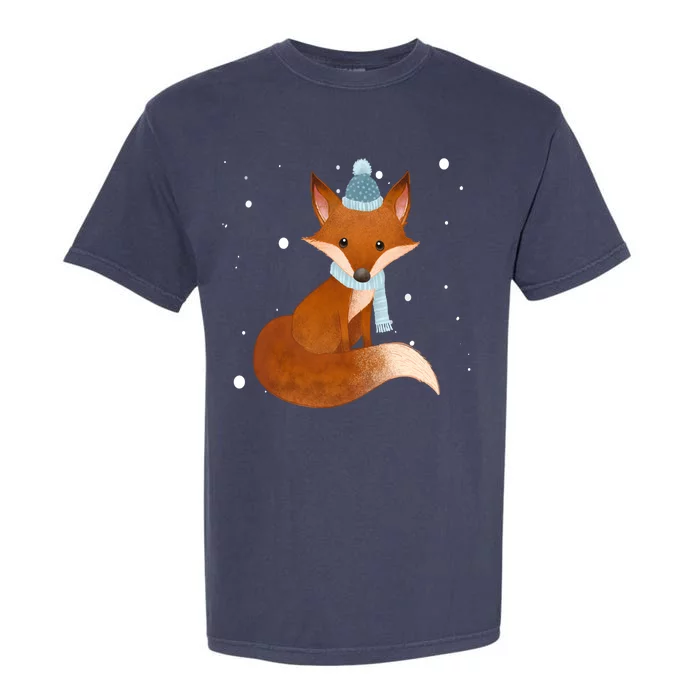 Winter Fox Cute Garment-Dyed Heavyweight T-Shirt