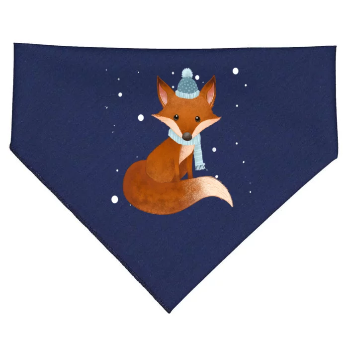 Winter Fox Cute USA-Made Doggie Bandana