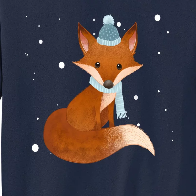 Winter Fox Cute Tall Sweatshirt