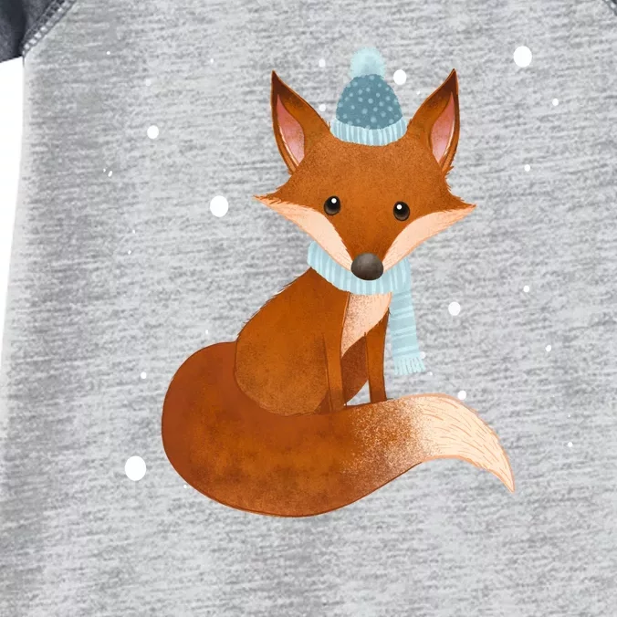 Winter Fox Cute Infant Baby Jersey Bodysuit