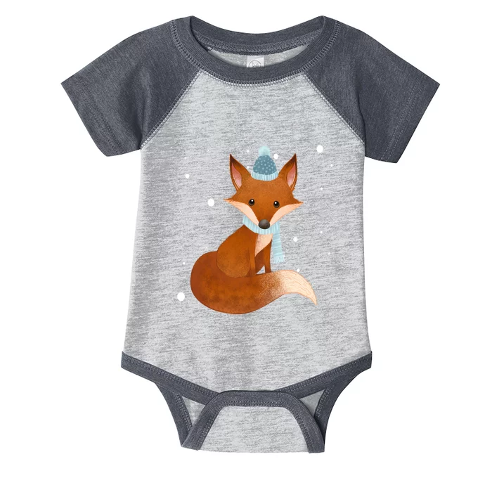 Winter Fox Cute Infant Baby Jersey Bodysuit