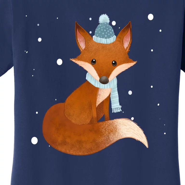 Winter Fox Cute Women's T-Shirt