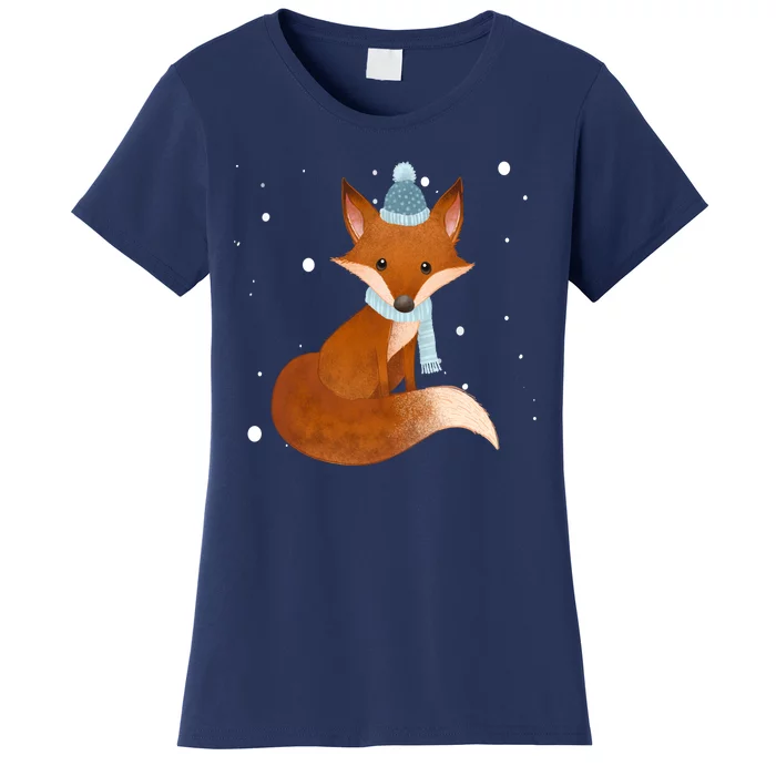 Winter Fox Cute Women's T-Shirt