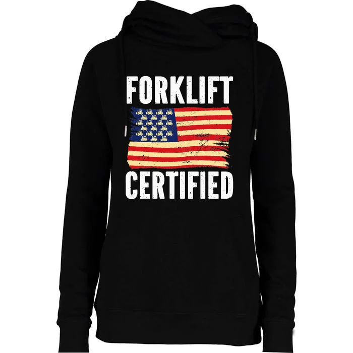 Warehouse Forklift Certified Womens Funnel Neck Pullover Hood