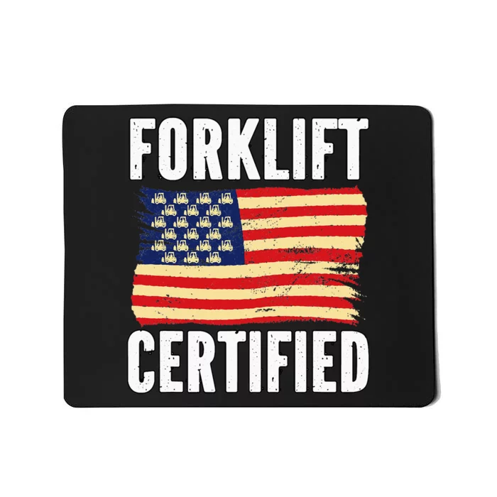 Warehouse Forklift Certified Mousepad