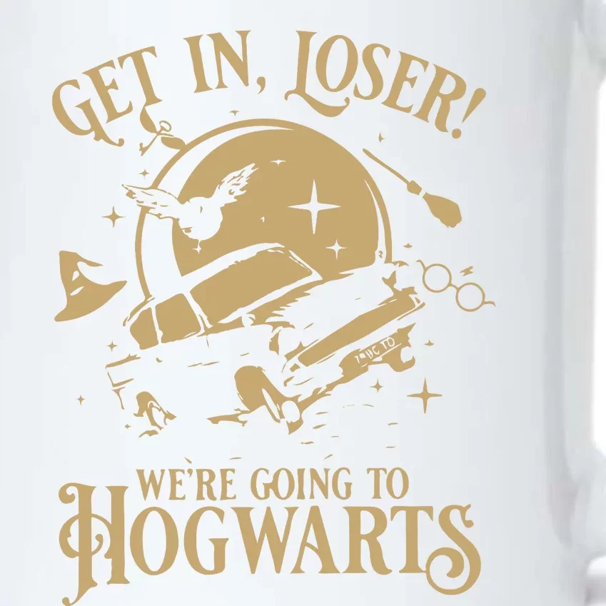 Wizard Flying Car Get In Loser Were Going To Hogwart Black Color Changing Mug