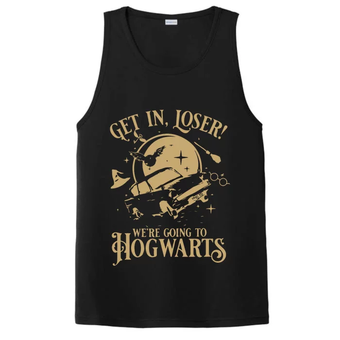 Wizard Flying Car Get In Loser Were Going To Hogwart Performance Tank