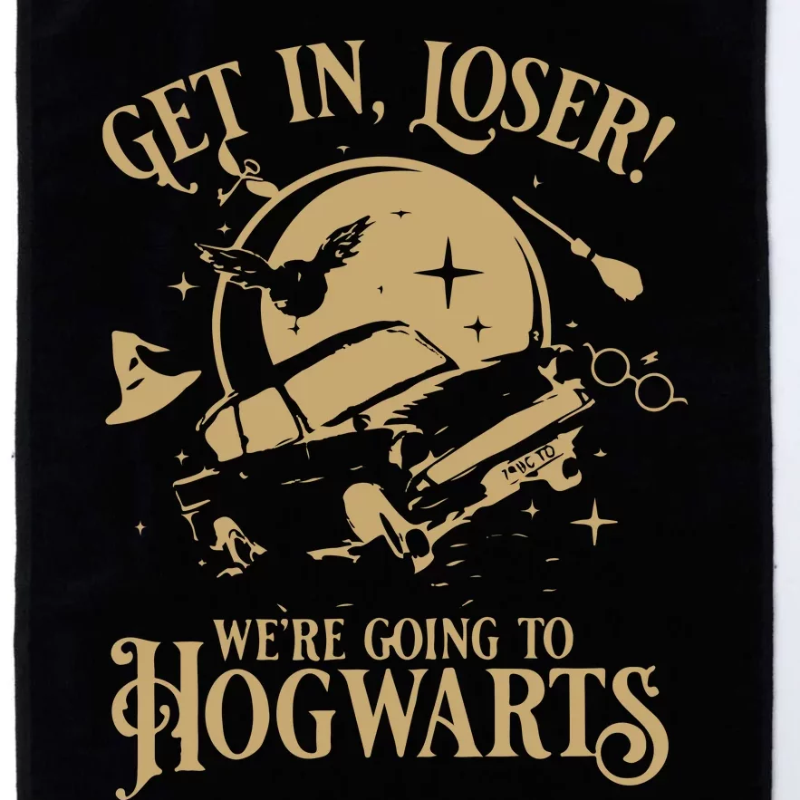 Wizard Flying Car Get In Loser Were Going To Hogwart Platinum Collection Golf Towel