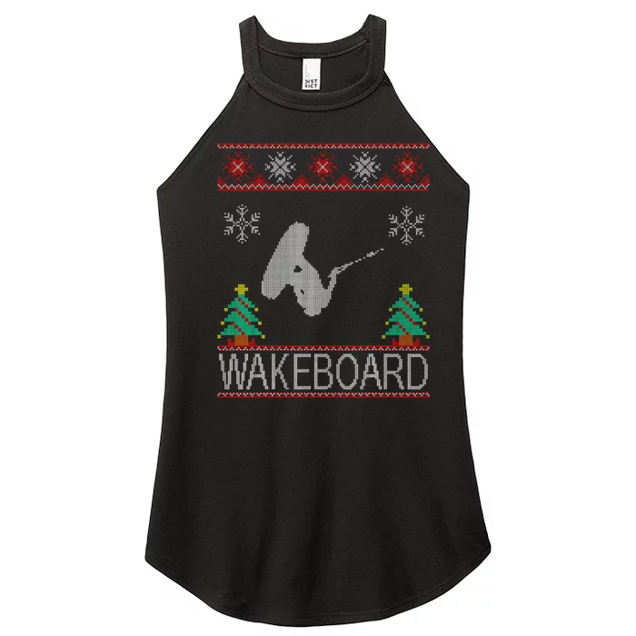 Wakeboard Funny Christmas Women’s Perfect Tri Rocker Tank