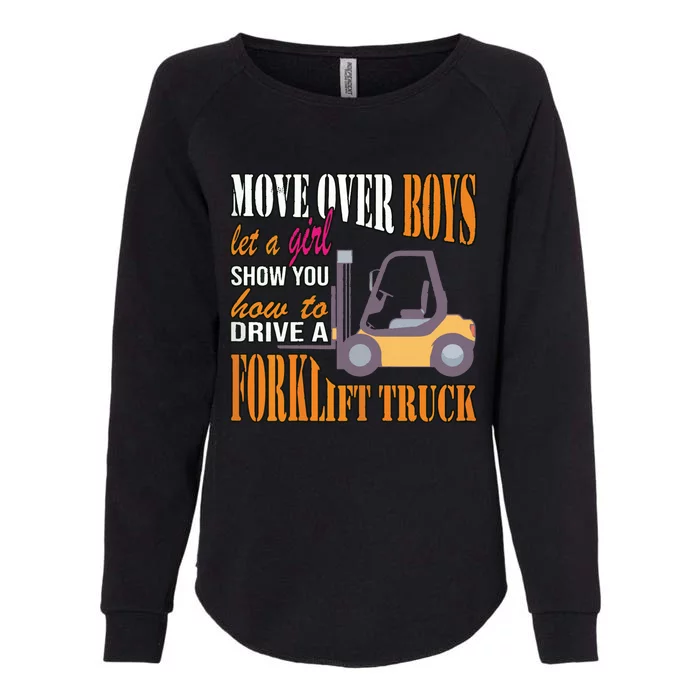 Womens Forklift Driver Girl Forklift Truck Forklift Operator Womens California Wash Sweatshirt