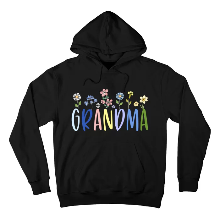 Wildflower Floral Design Grandma Hoodie