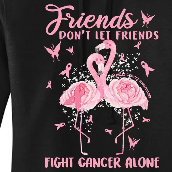 Womens Friends Don't Let Friends Fight Breast Cancer Alone Gifts Women's Pullover Hoodie