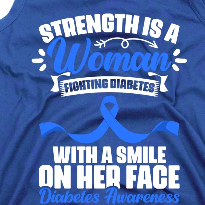 Wo Fighting Diabetes Warrior Diabetic Diabetes Awareness Funny Gift Tank Top