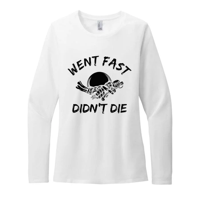 Went Fast DidnT Die Funny Race Car Dirt Bike Racing Womens CVC Long Sleeve Shirt