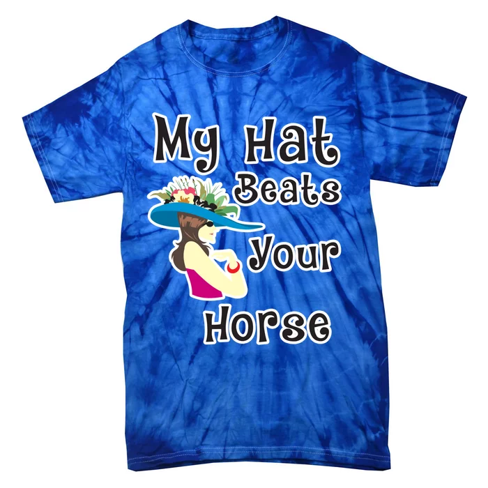 Wo Funny Derby Hat Horse Betting Derby Raceday Party Gift Tie-Dye T-Shirt