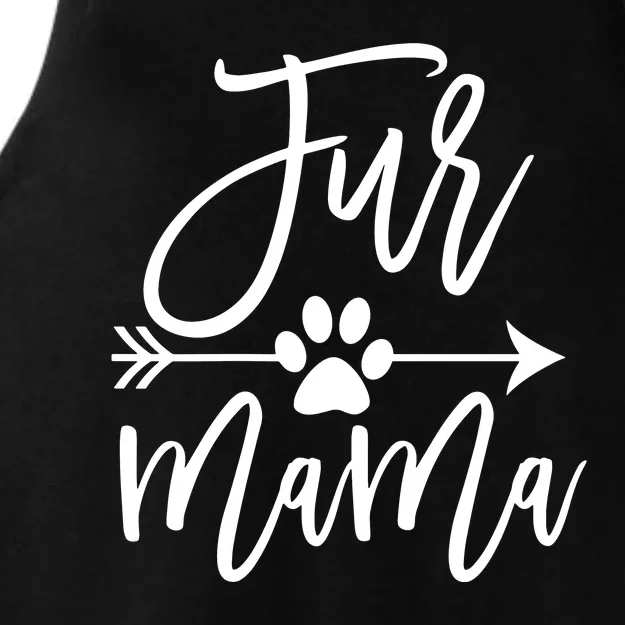 Womens Funny Dog Mom Cute Cat Mom Sayings With Arrow Fur Mama Ladies Tri-Blend Wicking Tank