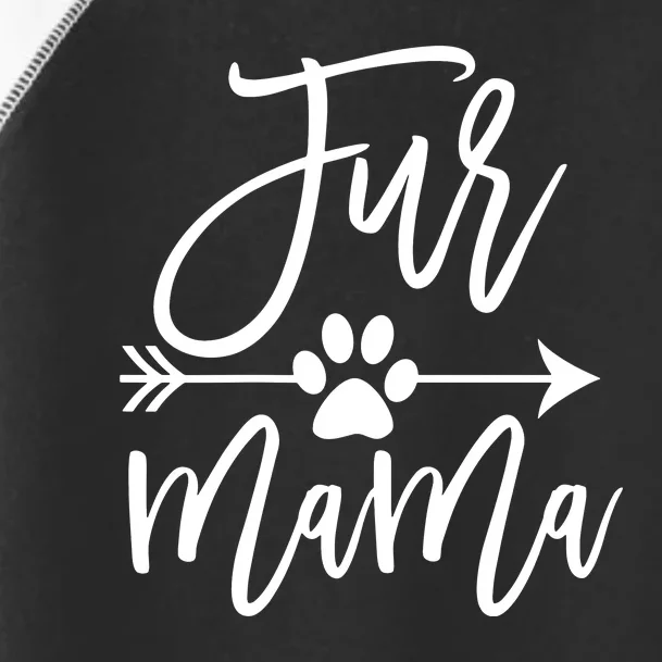 Womens Funny Dog Mom Cute Cat Mom Sayings With Arrow Fur Mama Toddler Fine Jersey T-Shirt