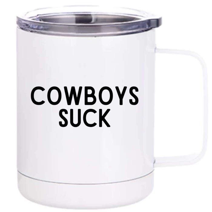 Washington Football DC Sports Team Cowboys Suck TShirt Front & Back 12oz Stainless Steel Tumbler Cup