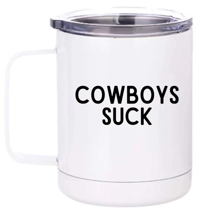 Washington Football DC Sports Team Cowboys Suck TShirt Front & Back 12oz Stainless Steel Tumbler Cup