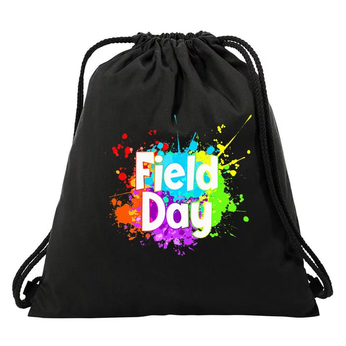 Watercolor Field Day Squad 2024 School Drawstring Bag