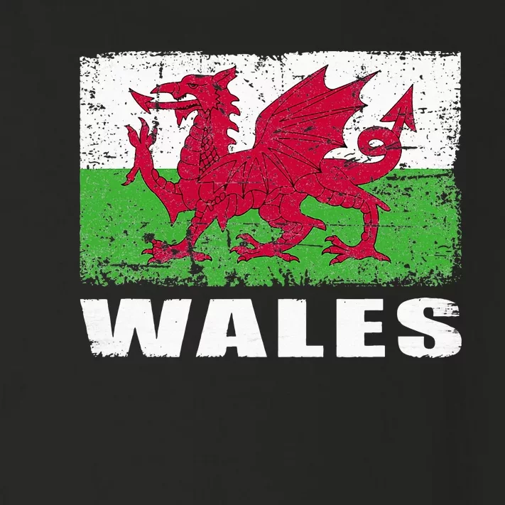 Wales Flag Design Grunge Country Flag Wales Toddler Long Sleeve Shirt