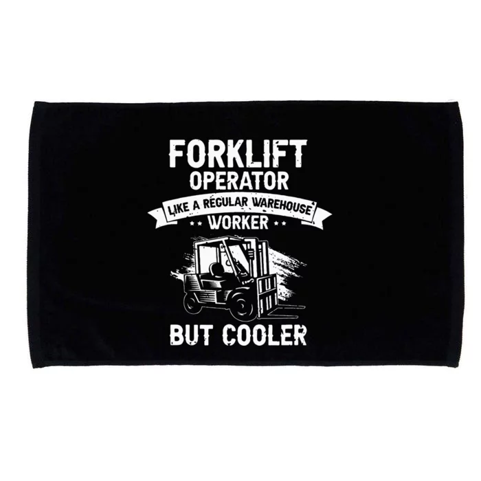 Warehouse Forklift Driver and Forklift Driver Designs Microfiber Hand Towel