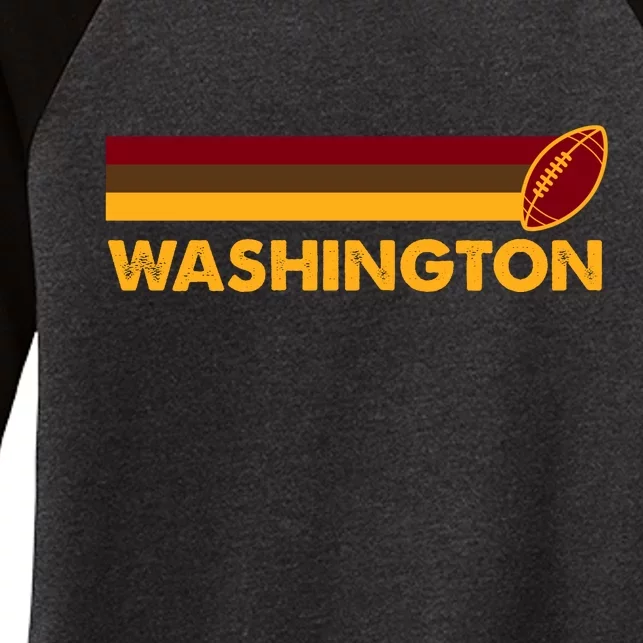 Washington Football DC Team Retro Women's Tri-Blend 3/4-Sleeve Raglan Shirt