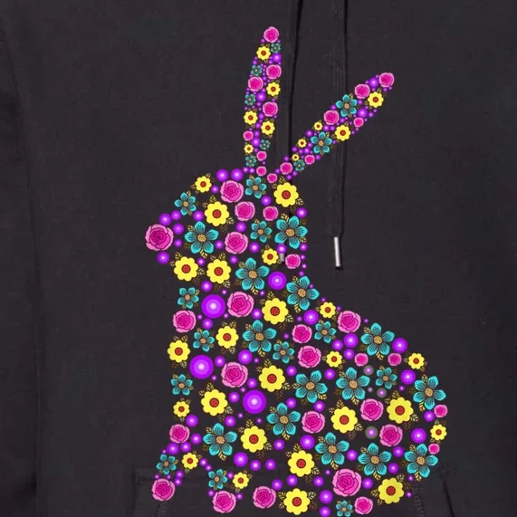 Women's Floral Easter Bunny Spring Flowers Rabbit Gift Premium Hoodie