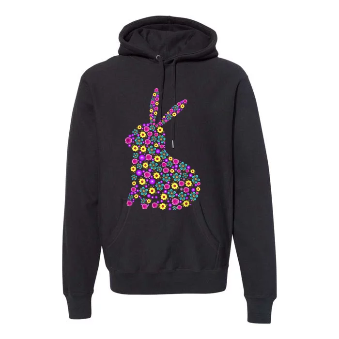 Women's Floral Easter Bunny Spring Flowers Rabbit Gift Premium Hoodie