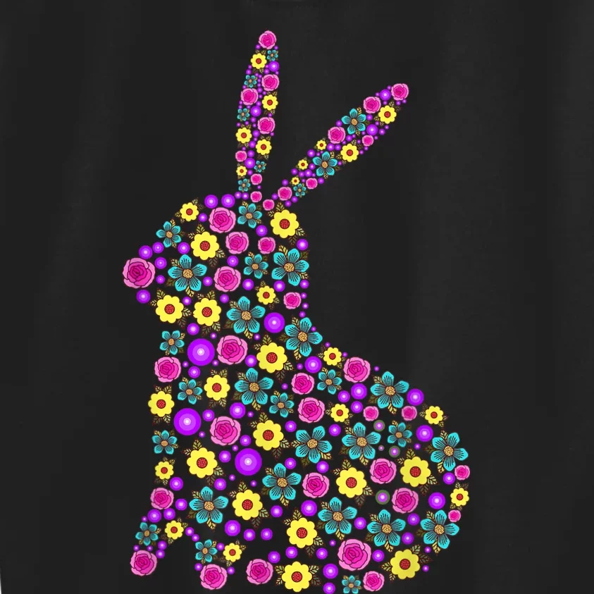 Women's Floral Easter Bunny Spring Flowers Rabbit Gift Kids Sweatshirt