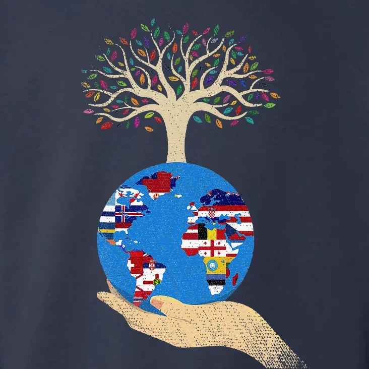 World Flags Environmental Awareness Earth Day Toddler Hoodie